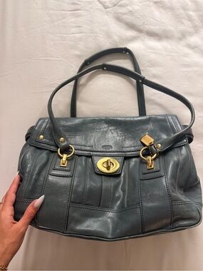 Coach Legacy Leather Bag with Gold Hardware